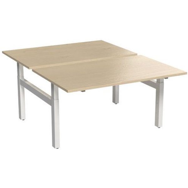 Robberechts - Scrivania Dritta Bench 2 Postazioni 140 Cm - Acero-image