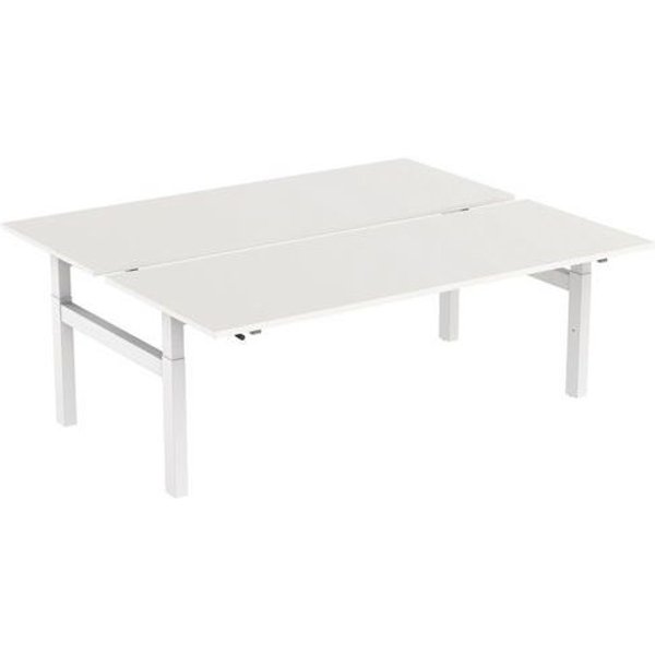 Robberechts - Scrivania Dritta Bench Manovella 2 Postazioni 200 Cm Bianca-image