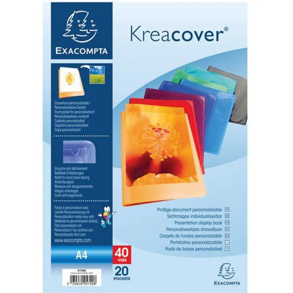 Exacompta - Set Da 20 Portalistini Assortiti In Pp Kreacover® 40 Facciate A4-image