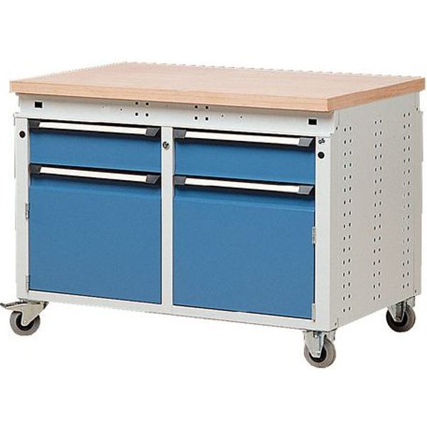 Kind - Carrello Mobile Larg.1150 2 Cassetti+2 Ante Multistrato-image