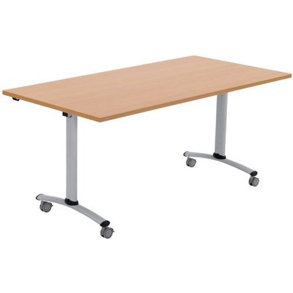 Tavolo Ribaltabile Rettangolare Faggio/Alluminio 120X80 Cm,-image