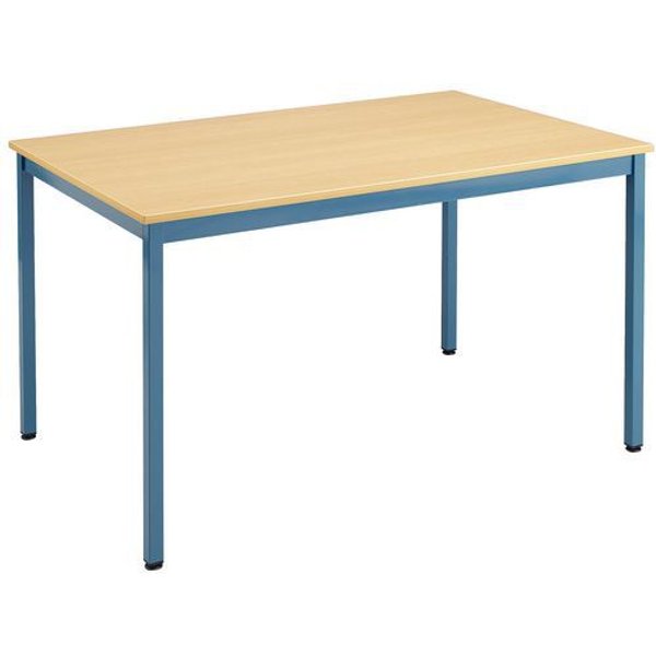 Tavolo 160X80 Cm Piano Faggio Struttura Blu Ral5023,-image