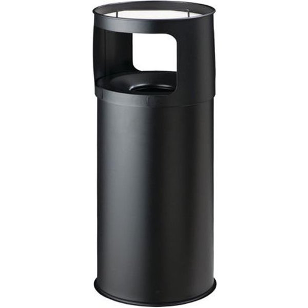 Medial - Posacenere Gettacarte Auto-estinguente Metallo Vernice Epossidica Nera 50 L-image