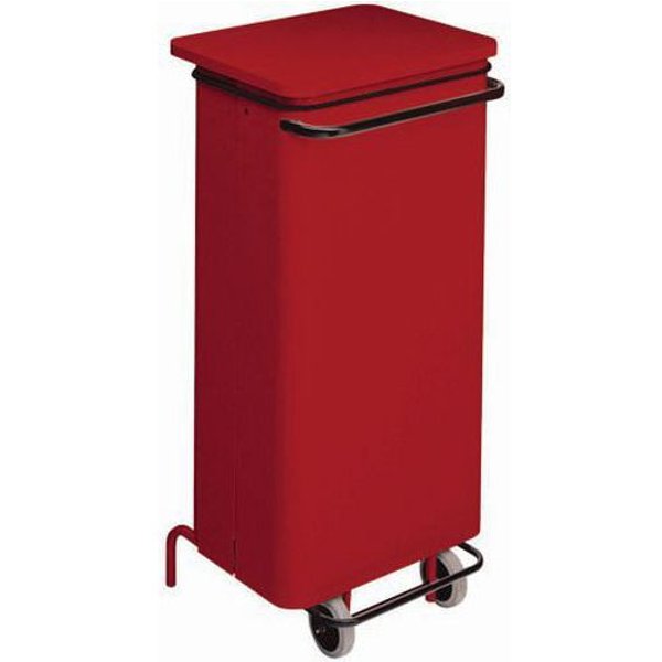 Medial - Contenitore Mobile A Pedale Metallo Vernice Epossidica Rosso 110 L-image