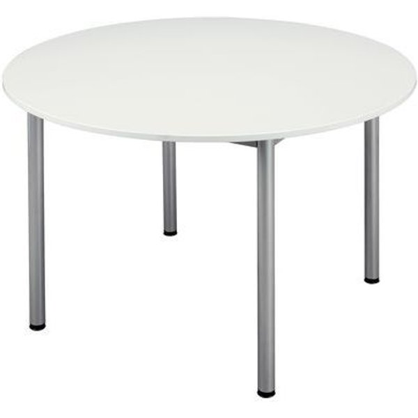 Tavolo Tondo Grigio Base Alluminio Diam:120 Cm - Manutan-image