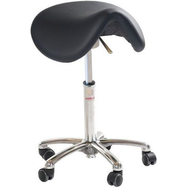 Sedia Dalton Flexmatic-Similpelle-Bassa-Nero,-image