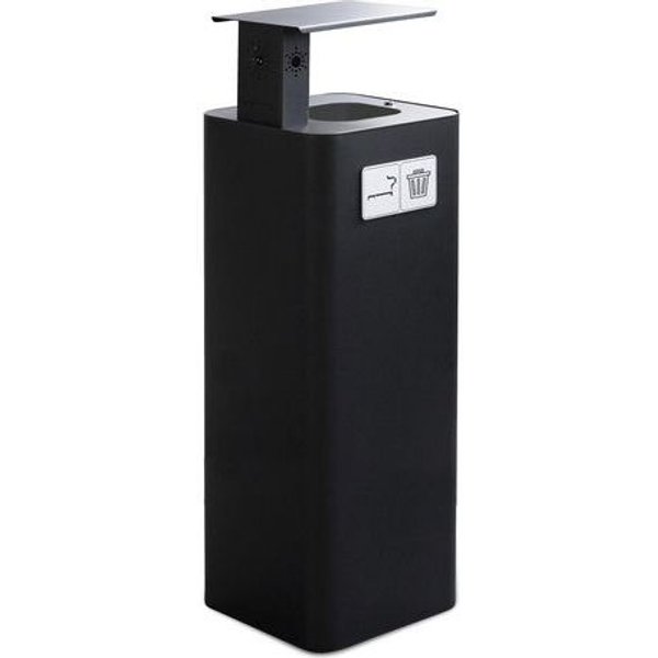 Pure Posacenere Gettacarte 60 Lt Con Serratura Nero - Manutan-image
