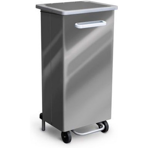 Contenitore Per Raccolta Rifiuti A Pedale 110 Lt Inox - Manutan-image