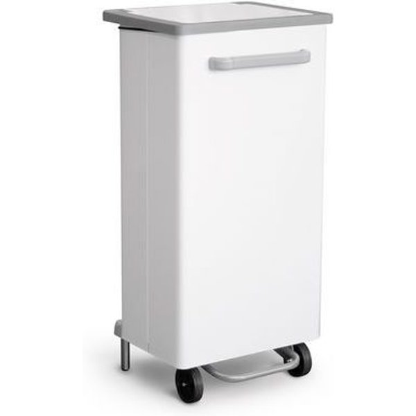 Contenitore Per Raccolta Rifiuti A Pedale 110 Lt Bianco - Manutan-image