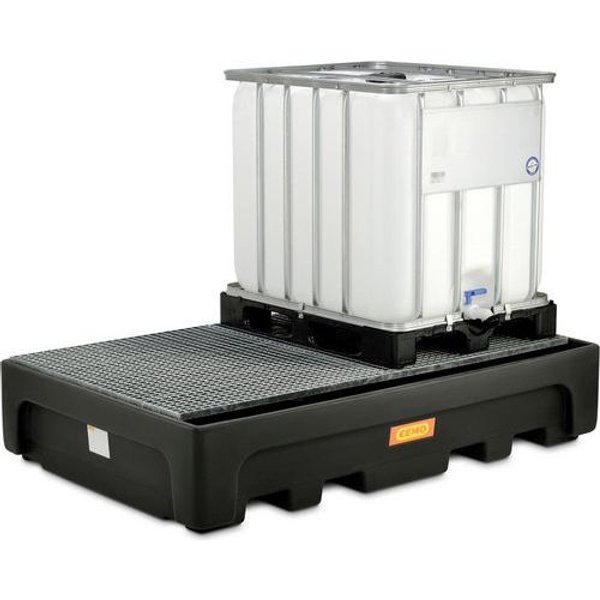 Cemo - Vasca Di Raccolta Per 2 Ibc Con Griglia In Acciaio - 1100l-image