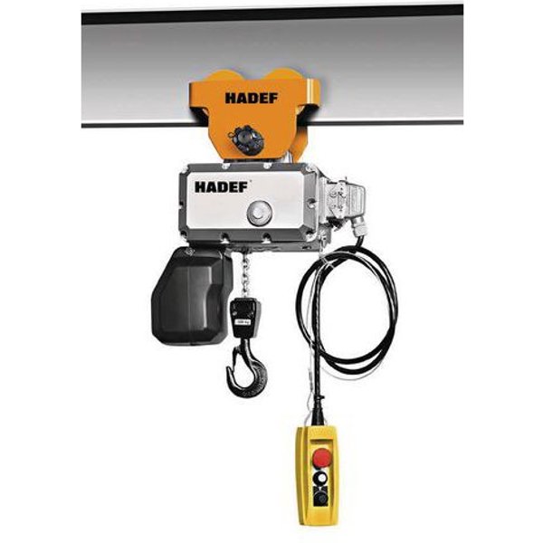 Hadef - Paranco Elettrico Con Carrello A Spinta - Alzata 3 M - 250 Kg-image