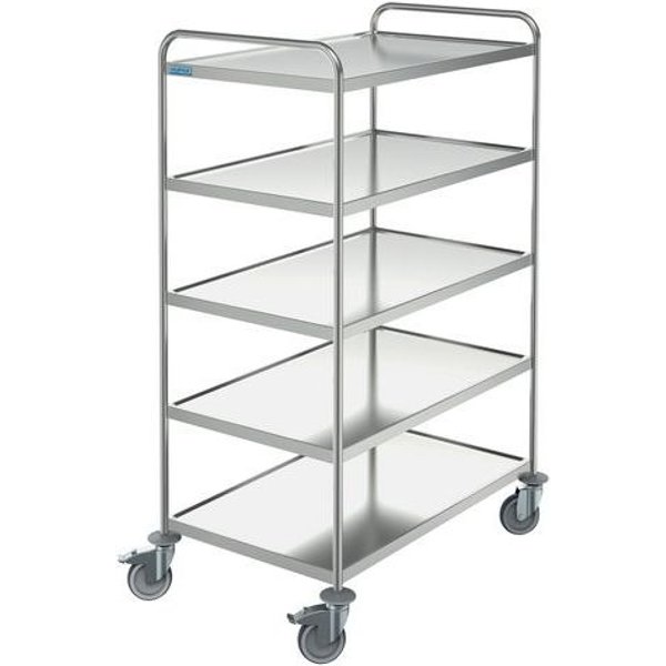 Hupfer - Carrello Di Servizio Inox - 5 Ripiani 800x500 Mm - Portata 150 Kg-image
