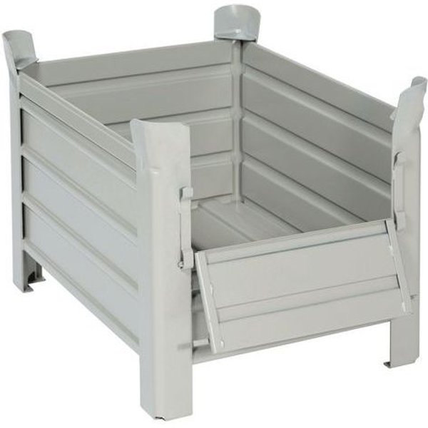 Cassa-Pallet In Acciaio Ribaltabile 4 Piedi 635X835X600 Mm 1 T,-image