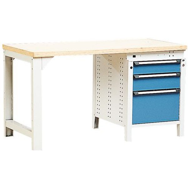 Banco L=1520Mm 3 Cassetti + Piano Multistrato,-image