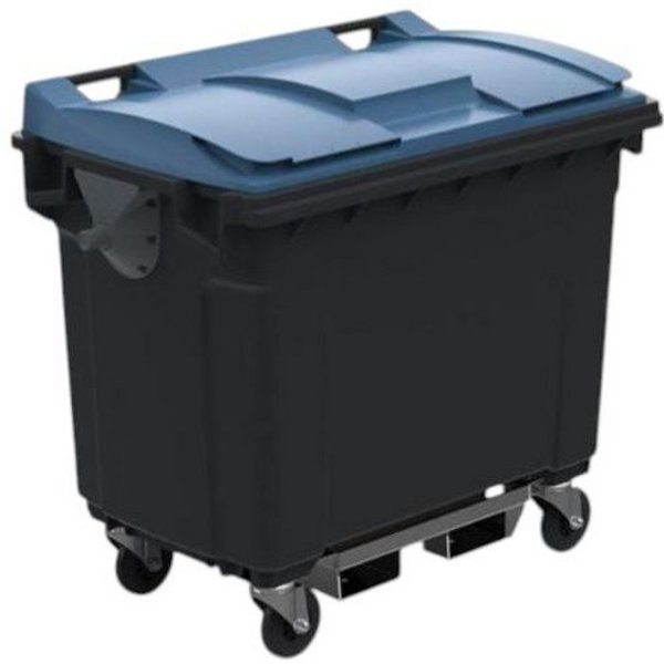 Sulo - Cassonetto 660l Coperchio Blu Passag Forca+ri Nforzo Fondo-image
