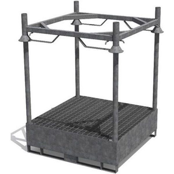 Sameto Technifil - Supporto Big Bag Con Vasca Raccolta-galv-supporto Alt 1500-image