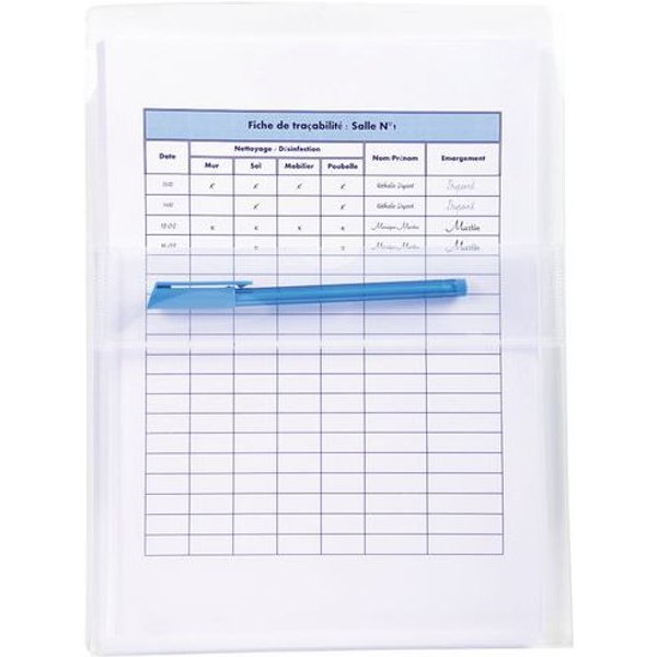 Confezione Da 2 Tasc. Adesive A Parete E A Soffietto Pp Hq 20/100 A4,-image