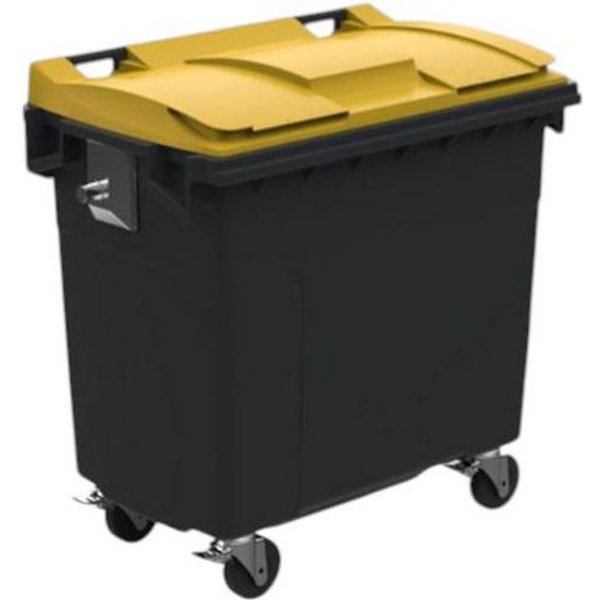 Sulo - Cassonetto 770l Coperch Giallo Perno Metall Rinforzo Metall-image