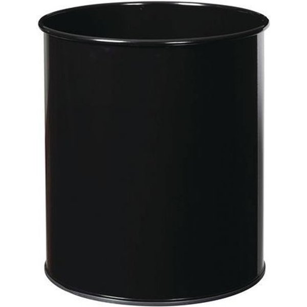 Cestino Per Carta In Metallo Manutan - 30 L - Noir - Manutan-image