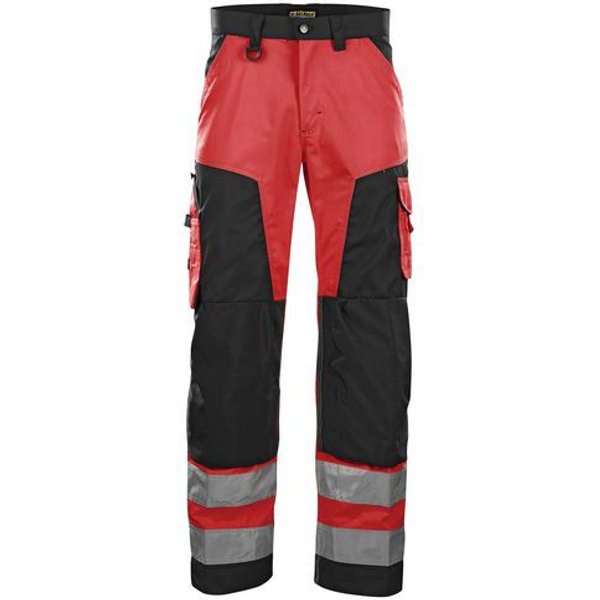 Blaklader - Pantaloni Ad Alta Visibilità Rosso/nero Fluorescenti 50c-image