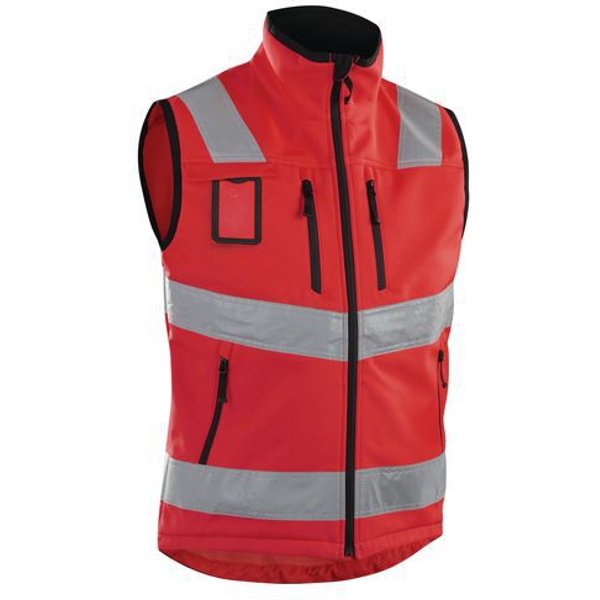 Blaklader - Gilet Softshell Ad Alta Visibilità In Rosso Fluorescente Xl-image