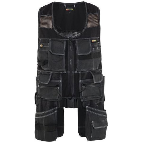 Gilet X1900 Nero Multitasche Senza Maniche 4XL,-image