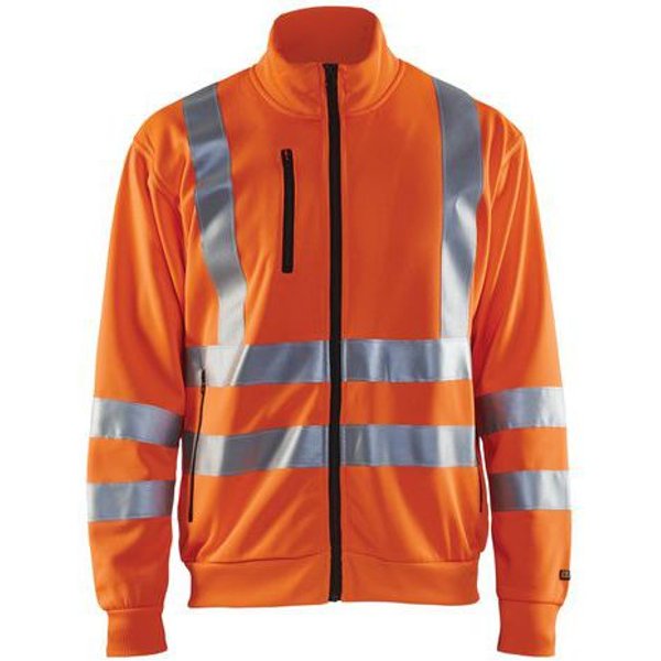 Blaklader - Felpa Con Zip Arancione Fluorescente Ad Alta Visibilità Xxxl-image