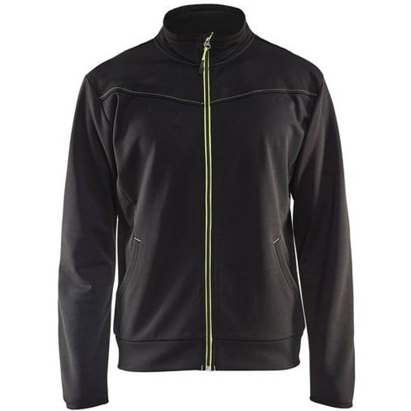 Blaklader - Felpa Con Zip Nero/giallo Fosforescente Taglia Xxxl-image