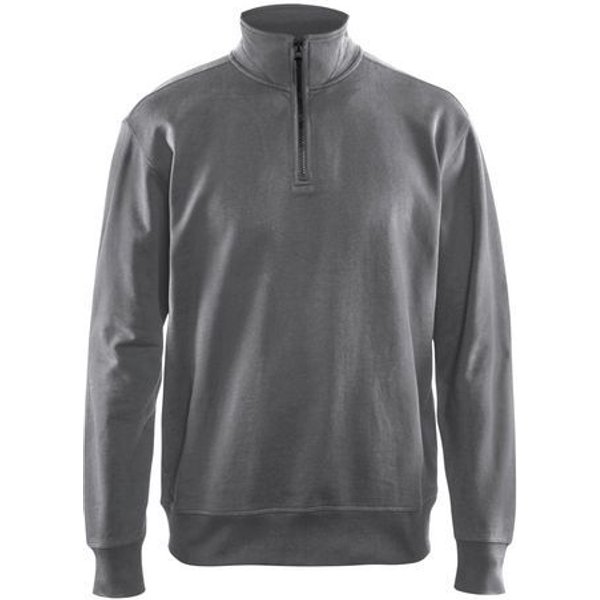 Felpa Con Colletto Con Zip Grigio Taglia Xs,-image
