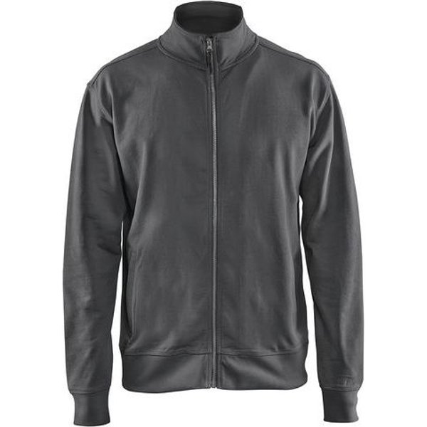 Felpa Con Zip Grigio Scuro Taglia Xs,-image