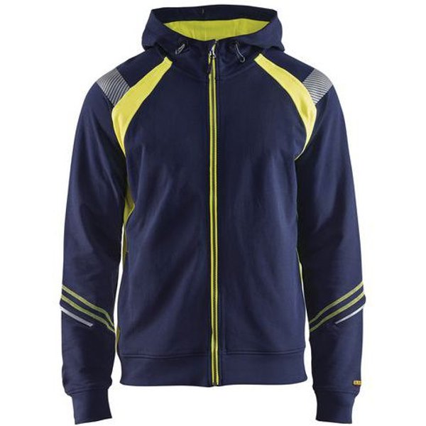 Felpa Con Cappuccio Blu/Giallo Fluorescente Xl,-image