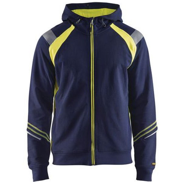 Felpa Con Cappuccio Blu/Giallo Fluorescente Xxxl,-image