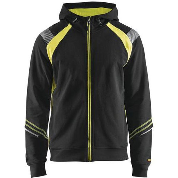 Felpa Con Cappuccio Nero/Giallo Fluorescente Xl,-image