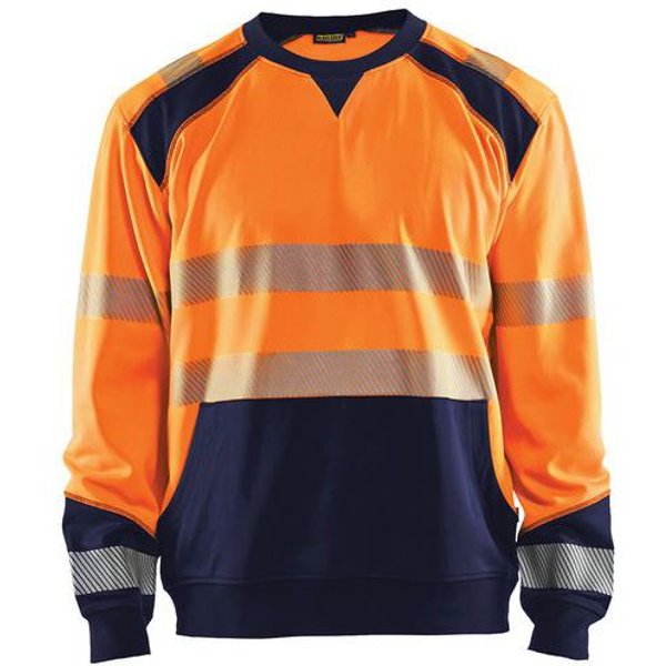 Blaklader - Felpa Ad Alta Visibilità Arancione Fluorescente/navy 4xl-image