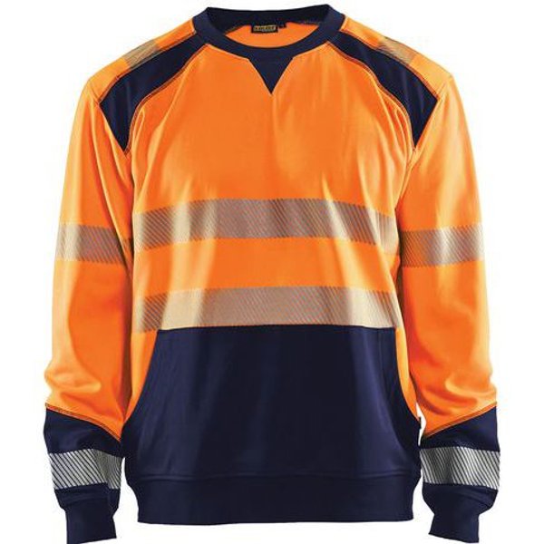 Blaklader - Felpa Ad Alta Visibilità Arancione Fluorescente/navy Xxxl-image