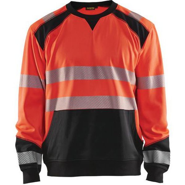 Blaklader - Felpa Rosso/nero Fluorescente Ad Alta Visibilità Xs-image