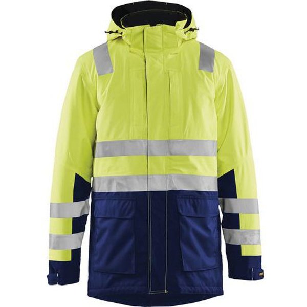 Blaklader - Parka Giallo Fluorescente Ad Alta Visibilità/navy Xs-image