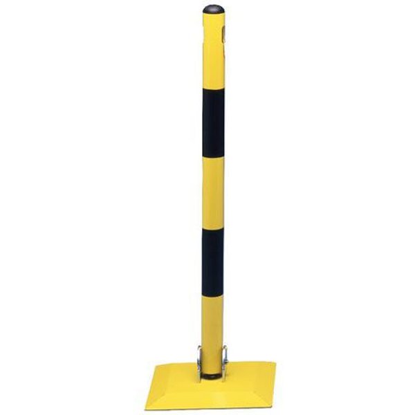 Paletto Su Base Quadrata Ribaltabile Giallo/Nero,-image