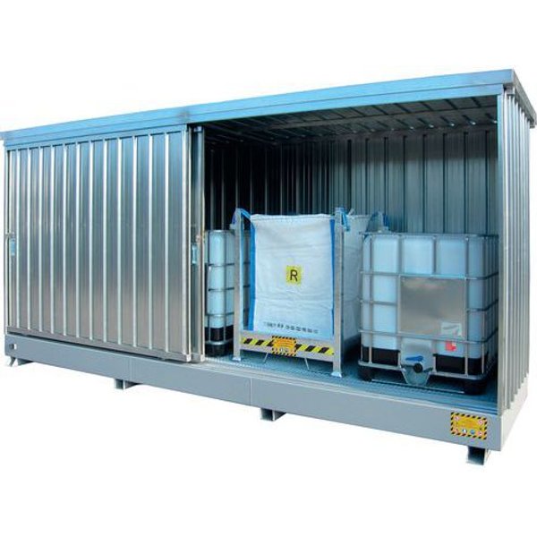 Container Zincato Ante Scorrevoli Dim 2,6 X 1,7 X H 2,4 M,-image