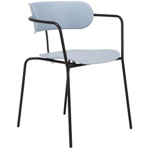 Sedie Bistrot - Piede Nero / Seduta Blu,-image