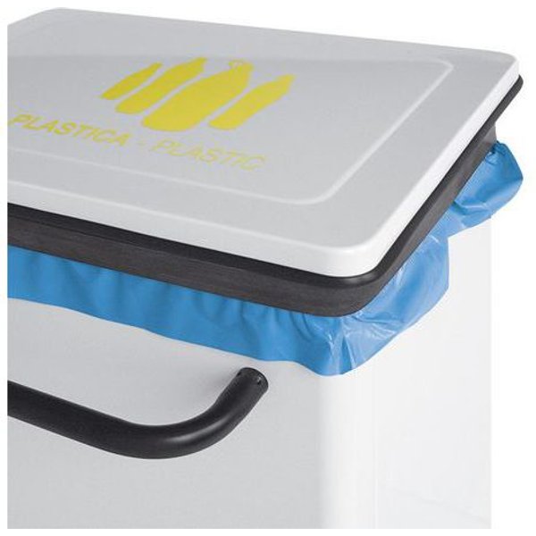 Pattumiera Rettangolare 110 Lt Coperchio A Pedale Plastica - Manutan-image