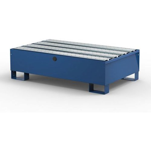 Vasca 2 Fusti Modulare Con Doghe 200 L Blu Ral 5010 - Manutan-image