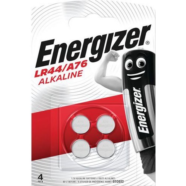 Lotto di 4 Pila A Bottone Alcalina Lr44 - A76 - Lotto Da 4 - Energizer-image