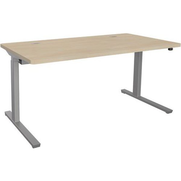 Adema+ Scriv Reg Elettr 160X80Cm Rip Rovere Natur/Arg,-image