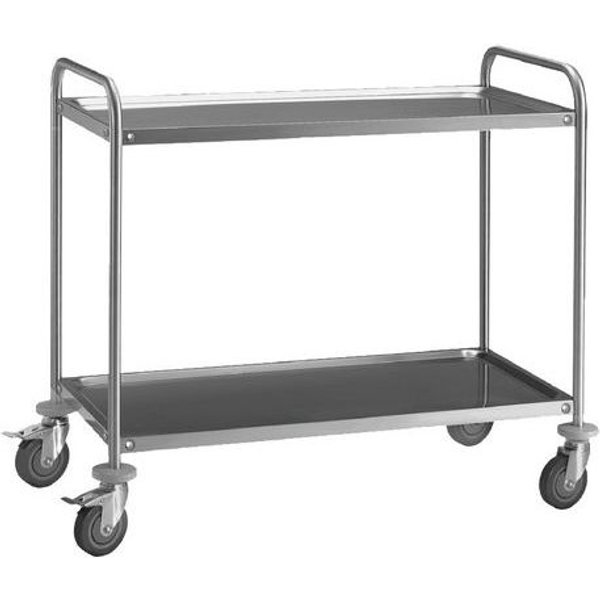 Carrello Inox,2 Piani Stampati Cm 100X60,-image