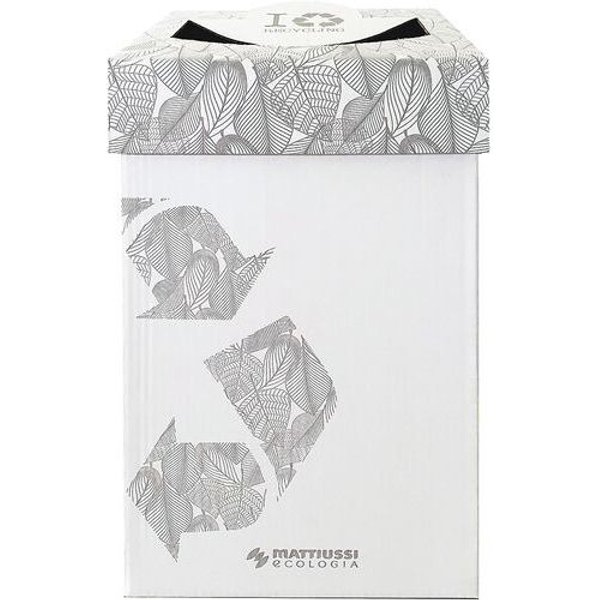 Contenitore Per Raccolta Differenziata Cartone - 70 L Bianco,-image