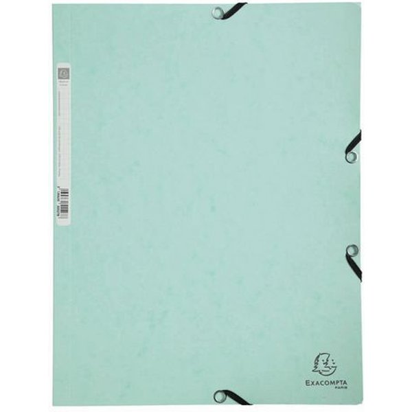 Cartellette Con Elastici Cartoncino Lucido Aquarel - A4 - Verde Pastello,-image