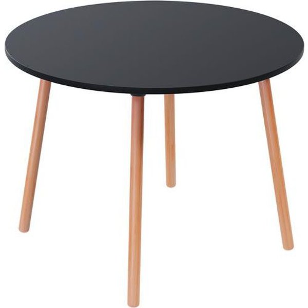 Tavolo Ristorazione Palomba Rotondo 100 Cm Ripiano Nero,-image