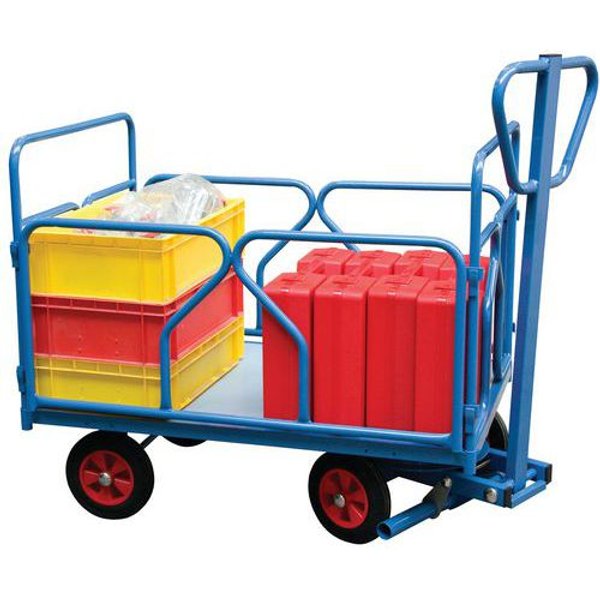 Carrello Fimm 500 Kg 1200X800 Mm Lati Tubolari Ruote Pneumatiche,-image