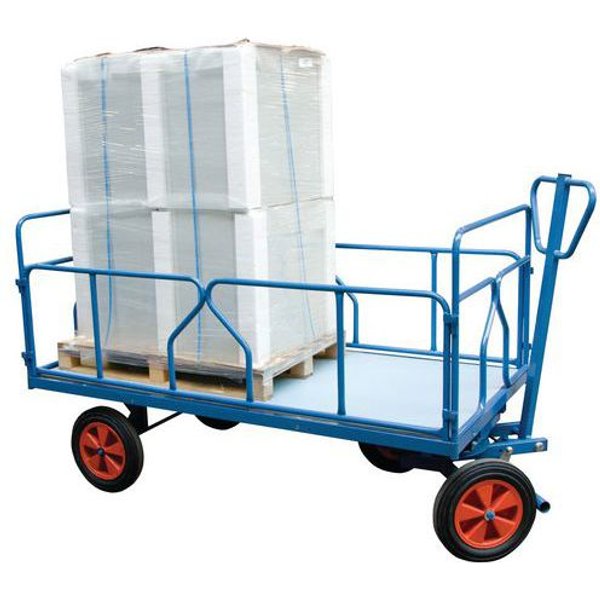 Carrello Fimm 1000Kg 2000X1000Mm Lati Tubolari Ruote Pneumatiche,-image